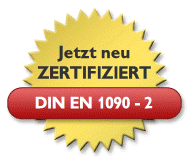 Zertifiziert DIN EN 1090 - 2 : 2008 + A1 : 2011